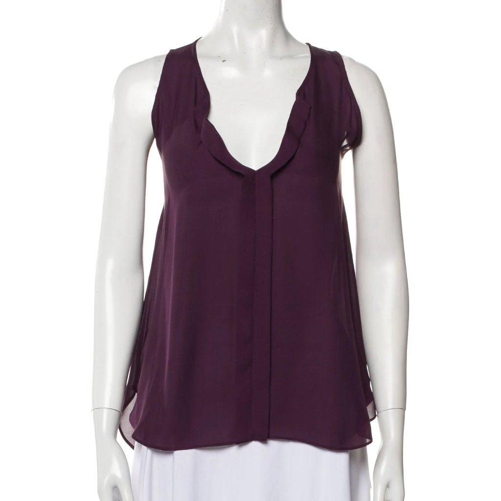 Alice + Olivia Silk Scoop Neck Top